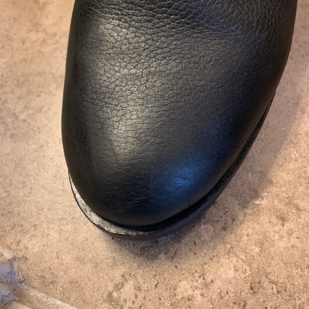 White House Black market quilted leather black mid calf boot - women's size 11 - Picture 6 of 13